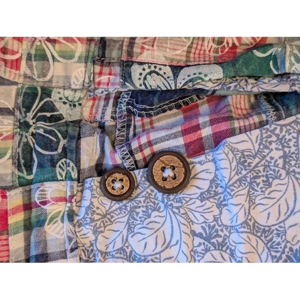 Charleston Threads Patchwork Plaid Shorts Mens 38 Multicolor‎ Madras